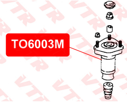 TO6003M VTR Опора заднего амортизатора