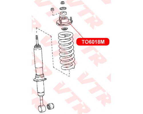 TO6018M VTR Опора переднего амортизатора