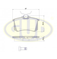 GBP026305 G.U.D Колодки тормозные задние дисковые к-кт