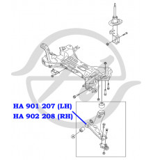 HA901207 Hanse Рычаг передний левый