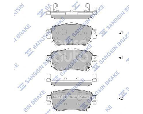 SP4140 HI-Q Колодки тормозные задние дисковые к-кт