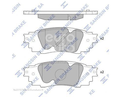 SP4091 Sangsin Колодки тормозные задние дисковые к-кт