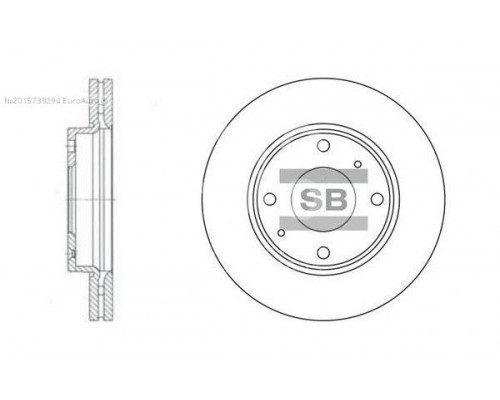 SD1016 HI-Q Диск тормозной передний вентилируемый