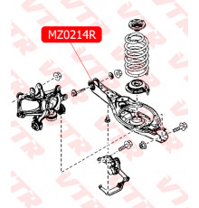 MZ0214R VTR Сайлентблок заднего попер. рычага