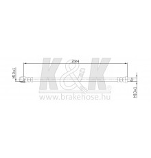 FT0581 K&K Шланг тормозной задний