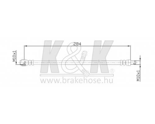 FT0581 K&K Шланг тормозной задний