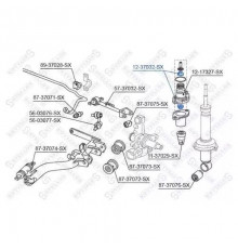 12-98199-SX Stellox Сайлентблок переднего амортизатора верхний