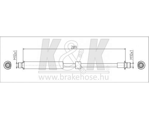 FT1764 K&K Шланг тормозной задний