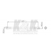 FT4778 K&K Шланг тормозной задний