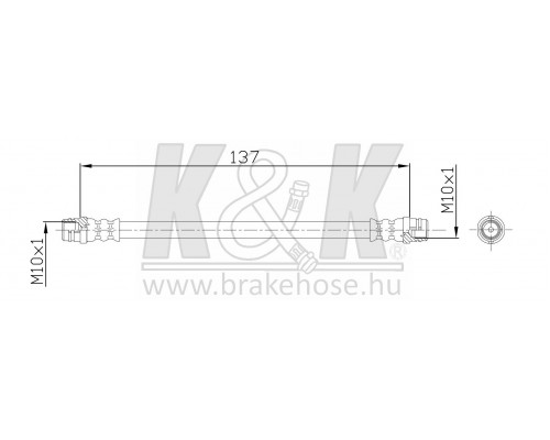 FT4778 K&K Шланг тормозной задний