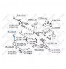 56-72016-SX Stellox Р/к стойки переднего стабилизатора для Mitsubishi Pajero/Montero II (V1, V2, V3, V4) 1991-1996