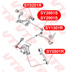 SY1301R VTR Втулка (сайлентблок) заднего стабилизатора