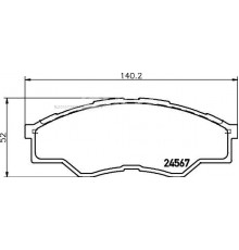 T1717 Pagid Колодки тормозные передние к-кт для Toyota Hilux 2005-2015