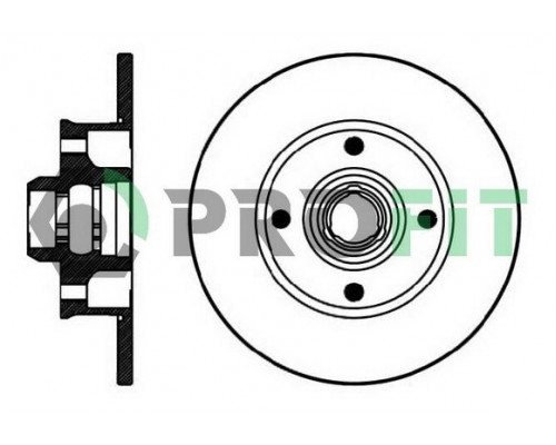 5010-0137 Profit Диск тормозной задний