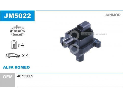 JM5022 Janmor Катушка зажигания