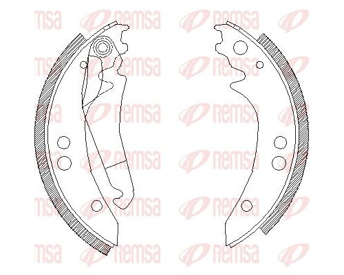 4136.00 Remsa Колодки барабанные к-кт для Mercedes Benz Bus 207D-410 1981-1995