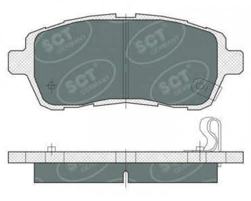 SP384 SCT Germany  Колодки тормозные передние к-кт