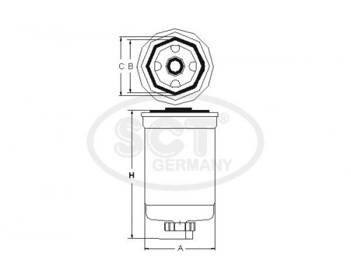ST792 SCT Germany Фильтр топливный для Ford Transit 1994-2000