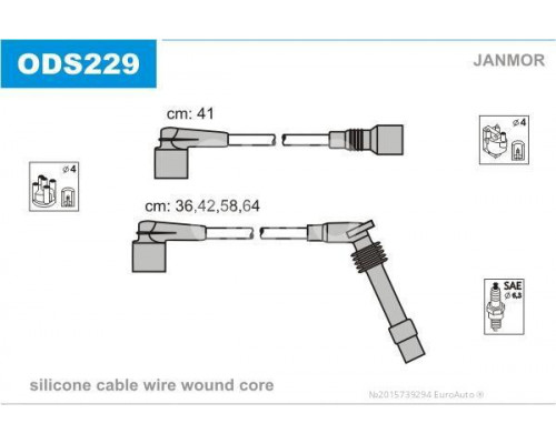 ODS229 Janmor Провода высокого напряж. к-кт для Opel Astra F 1991-1998