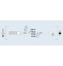 85995 FAE Провода высокого напряж. к-кт для Renault Megane I 1996-1999