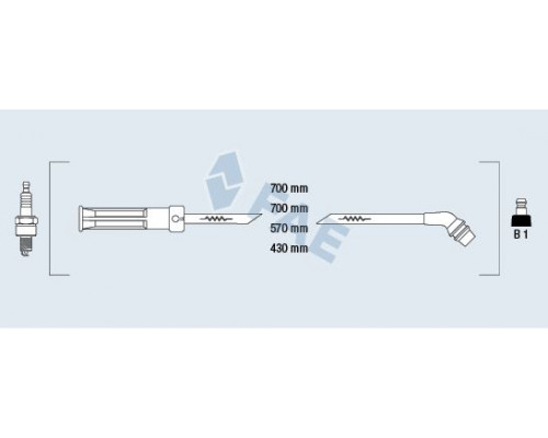 85995 FAE Провода высокого напряж. к-кт для Renault Megane I 1996-1999