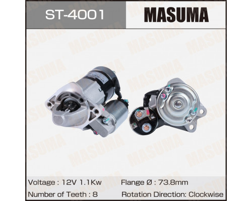 ST-4001 Masuma Стартер для Mazda Mazda 3 (BK) 2002-2009