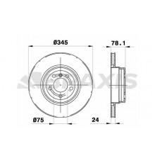 AD1042 BRAXIS Диск тормозной задний