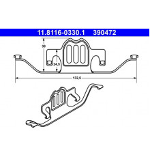 11.8116-0330.1 ATE Пружина заднего суппорта