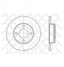 6020-4718-SX Stellox Диск тормозной передний не вентилируемый