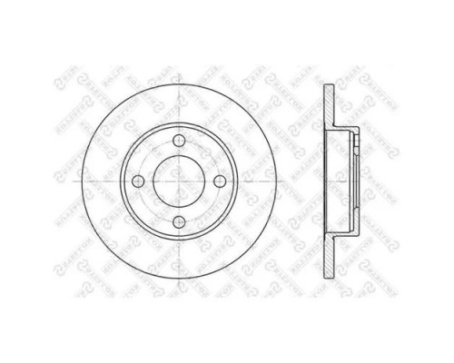 6020-4718-SX Stellox Диск тормозной передний не вентилируемый