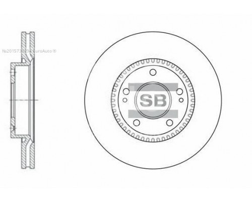 SD1056 HI-Q Диск тормозной передний вентилируемый для Hyundai Coupe (GK) 2002-2009