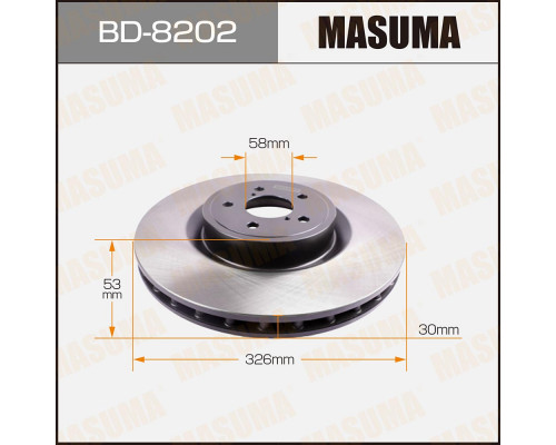 BD-8202 Masuma Диск тормозной передний вентилируемый