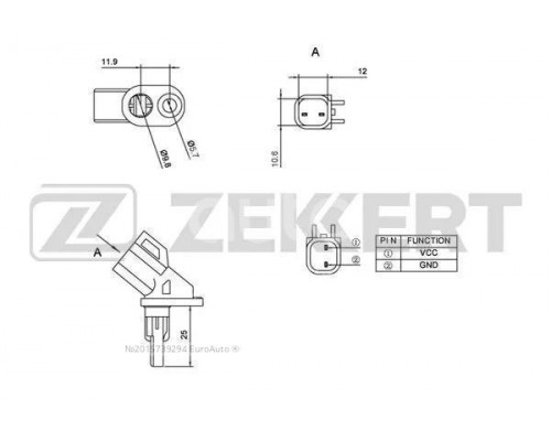 SE-6056 Zekkert Датчик ABS передний