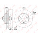 BN-1212L Lynx Диск тормозной передний вентилируемый левый