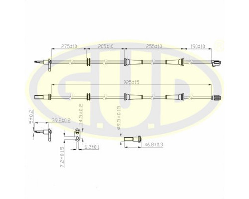 GABS02428 G.U.D Датчик ABS передний для Nissan Teana J32 2008-2013