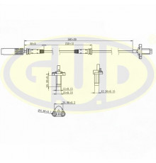 GABS01203 G.U.D Датчик ABS передний для BMW 5-serie E39 1995-2003