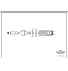 19030284 Corteco Шланг тормозной передний для Peugeot 406 1999-2004