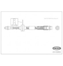 49418866 Corteco Шланг тормозной задний для Ford Focus III 2011-2019