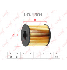 LO-1301 Lynx Фильтр масляный