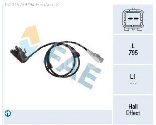 78405 FAE Датчик ABS задний
