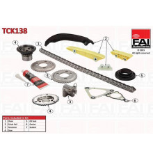 TCK138 FAI AutoParts Цепь ГРМ к-кт для Ford Transit 2006-2013