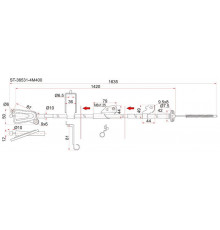 ST-36531-4M400 SAT Трос стояночного тормоза левый для Nissan Almera Classic (B10) 2006-2013