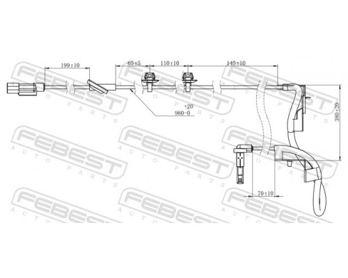 04606-017 FEBEST Датчик ABS задний левый