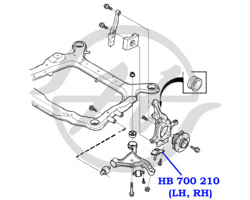 HB700210 Hanse Опора шаровая нижняя передней подвески
