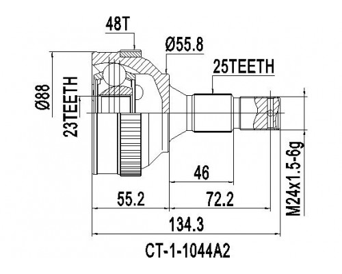 CT11044A2 ODM ШРУС наружный передний