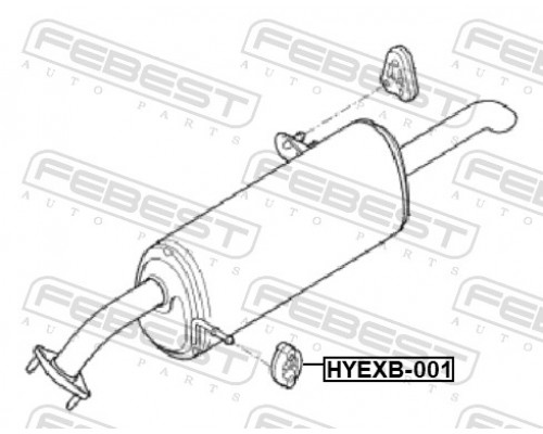 HYEXB-001 FEBEST Резинка подвеса глушителя HYEXB-001 FEBEST Резинка подвеса глушителя