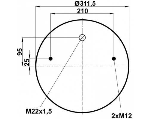 T0070-0881V3 TOPCOVER Воздушная подушка (опора пневматическая)