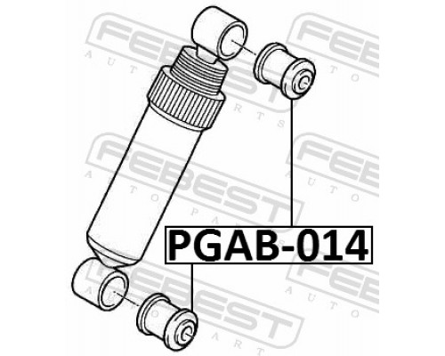 PGAB-014 FEBEST Втулка заднего амортизатора