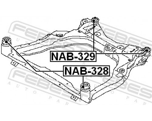 NAB-328 FEBEST Сайлентблок балки передний