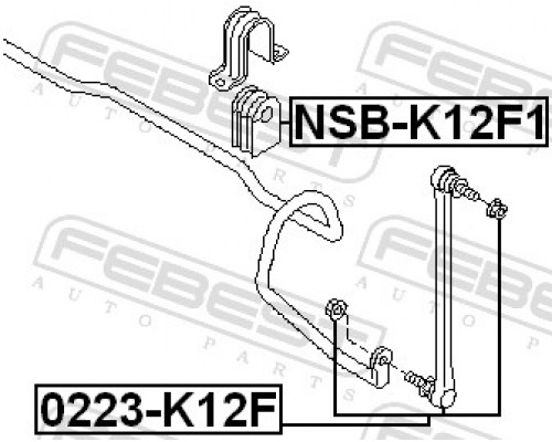 0223-K12F FEBEST Стойка переднего стабилизатора